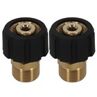 Brass Pressure Washer Fitting M22 15mm Female To M22 14mm Male 5000 Psi 2 Pack