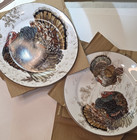 Williams Sonoma Plymouth Turkey Appetizer Plates Set Of 4 Thanksgiving New 2025