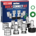 M22-14mm Pressure Washer Quick Connect Kit  M22-14mm To 3 8  Male Female Quic   