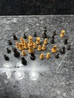 Drueke Company Antique Vintage Wooden Chess Board Pieces Set Read Description