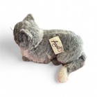 Vintage 1986 Avanti Applause Plush Gray Tabby Cat Realistic Lifelike Kitty
