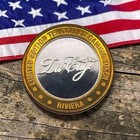 1996 Limited Edition Ten Dollar Gaming Token  999 Fine Silver  riviera La Cage 