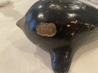 Early H  Fiehn Ocarina F10 Austria Black Antique Gold Hand Painted Clay Flute