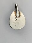 Vintage  Native American Silver Sterling Turqoise Drop Pendant Signed S