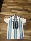 Adidas Argentina Lionel Messi  10 Soccer Jersey White Light Blue Size S