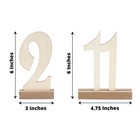 Natural 20 Wooden 6  Table Numbers 1-20 Set Holder Base Party Events Decorations