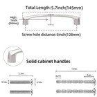 10 Pack 5 Inch 128mm  Brushed Satin Nickel Kitchen Cabinet Handles Cabinet Pu   
