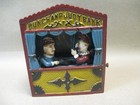 Vtg Punch   Judy Working Mechanical Bank Nice Paint Repro Book Of Knowledge