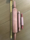 Vintage Solid Wood Rolling Pins Collectible Item  Set Of 3