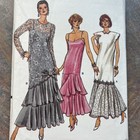 Vogue Sewing Pattern 9782 Drop Waist Long Dresses Tunic Dress - Misses  Sz 8-10