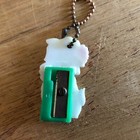 Vtg Dog Wearing Hat Scarf Plastic Pencil Sharpener Toy Fob Keychain Hasbro As Is