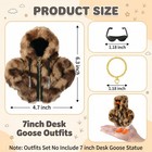 7inch Desk Goose Outfits  Mini Desktop Clothes With 7 Inch  A Leopard