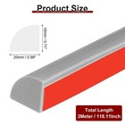 118 Inch Flexible Quarter Round Molding  Peel And Stick Moulded Trim  Gray