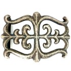 Native American Vintage Sterling Silver Sand Cast Scrollwork Belt Buckle