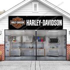 Harley Davidson Motorcycle 2x8 Ft Garage Sign Banner Flag Mount Garden Grommets