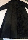 Vintage Genuine Black Mink Diamond  Pattern Full Length Coat