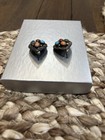 Vintage Native American Sterling Silver Cluster Earrings