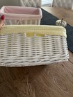 Pottery Barn Kids Sabrina Wicker Basket Set  2  Utility Storage And Diaper