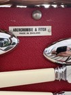 Vtg Vintage Abercrombie   Fitch English Wicker Picnic Hamper 1940-50 s Complete