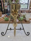 Vintage Brass 9 1 2    Wall Sconce Candle Holder W  Glass Shade Clip Option