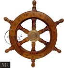 Replicas Brass Wheel Nautical Wooden Ship Wheel 12 Inch Maritime Gift And Decor