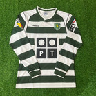 C ronaldo  28 Sporting Cp Home Jersey 2001 03 Long Sleeve Men   s Jerseys All Size