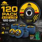 120 Pack 4 5  Zirconia Flap Discs 120 Grit T27 7 8  Angle Grinder Sanding Wheels