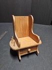 Vintage Thread Spool Holder Solid Wood Rustic Small Rocking Chair Drawer Pins