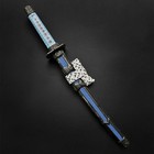 Mini Katana Letter Opener With Stand  blue 