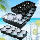 Silicone Ice Balls Maker Square Sphere Tray Mold Cube Whiskey Ball Cocktails