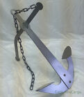 Silver Metal Fisherman Ship s Anchor 2  Nautical Table Top Garden Decor Made Usa