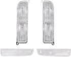 Fits For Jeep 97-01 Xj Signal Lights - Combo White Crystal Bumper Turn Signal  