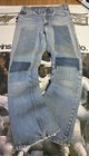 Vtg 60s Levi   s Big E 646 Denim Patchwork Hippie Jeans Orange Tab 30x31 Flare