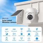 Arcctv 4-pack 4mp Solar Wieless Security Camera 2-way Audio   Color Night Vision