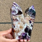 Natural Double Terminated Amethyst Crystal Point Purple Healing Stone  2 86 Lb