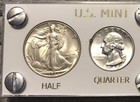 1946 Silver Us Mint Year Set Gem Bu Coins In White Capital Holder