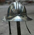 Kettle Hat Armor Helmet Medieval Knight Crusader Steel Armor Larp Sca Helmet