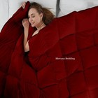 Amazing Down Alternative Comforter   Bedding Sets Burgundy Solid Select Item