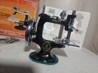 Antique K-20 Mini Singer Sewing Machine Child Size Manual  Box  Clamp  Needles 