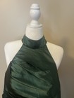 Women s Green Satin Strapless Formal Bridesmaid prom Dress Size 12
