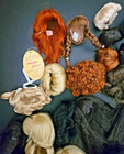Lot Of 26 Doll Wigs For Doll Repair Various Sizes Styles   Colors