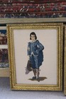 Set 2 Vintage Completed Needlepoint Petit Point 13 x18  Framed Boy Blue   Pinkie