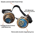 Funky Steampunk Goggles Colored Punk Ocular Gothic Men Punk Glasses Cosplay Gift