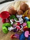 Large Lot 55  Pieces Of Hasbro Mr   Mrs Potato Head Parts Accessories