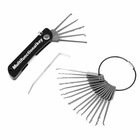 21-in-1 Locksmith Pick Tool Set Portable Foldable Lock Pick Tools Kit 8 5cm New 