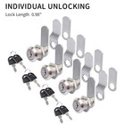 4 8 12pcs 1  Cabinet Cam Locks Keyed Different Rv Tool Box Drawer Storage Safe