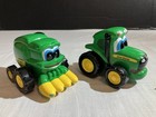 Ertl Set Of 2 John Deere Kids Johnny Tractor   Cory Combine Diecast Toys