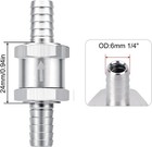 1 4  Fuel Check Valve One Way Inline Non Return Diesel Gasoline Black 6mm 2pcs