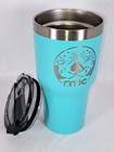 Rtic 20oz Tumbler Teal Stainless Steel Vacuum Insulated Skier Mountain Etched