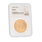 1904  20 Liberty Head Double Eagle 90  Fine Gold Coin Ngc Ms 62